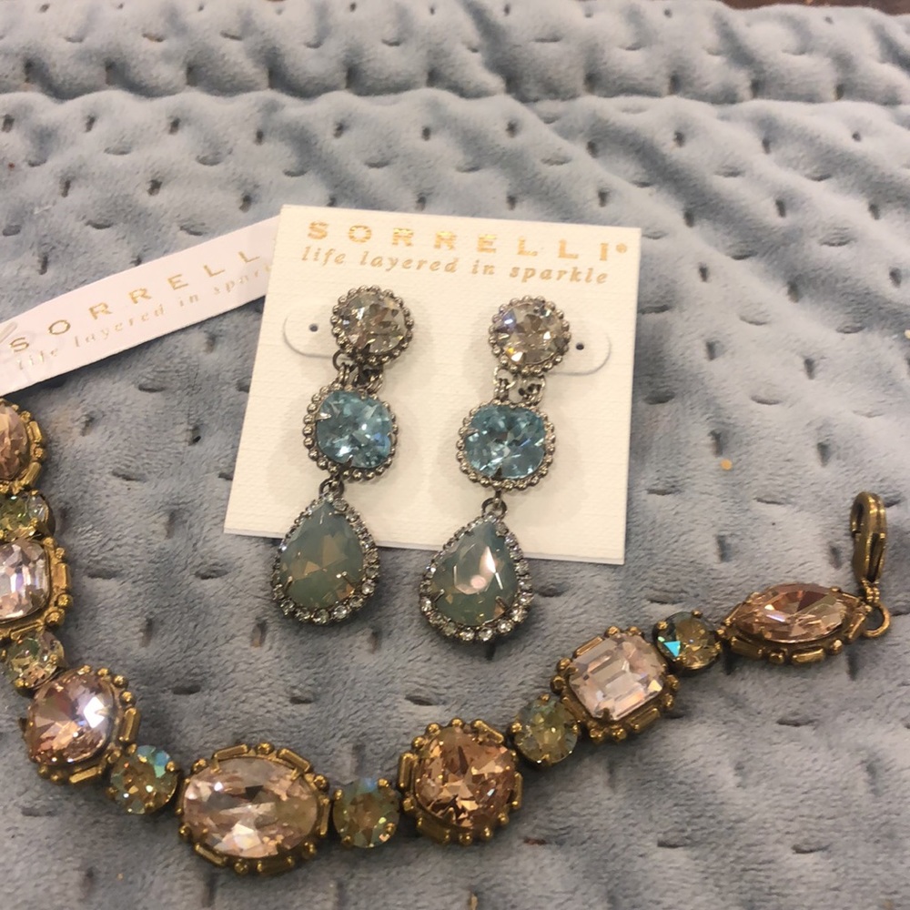 Sorrelli Three Stone "Ocean" Earring, NWT-Boutique - Picture 16 of 16